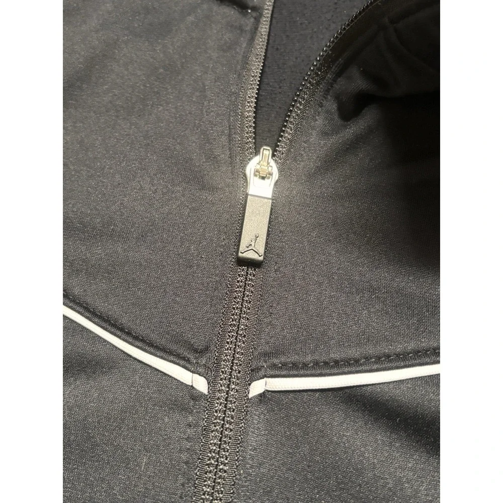 Jordan Men's Black White Dri Fit Track Suit Jacket Basketball Athletic‎ Sz Large